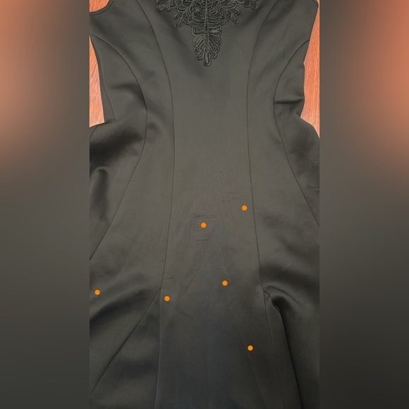 Aqua Black Lace Detail Dress Size M - Picture 8 of 10